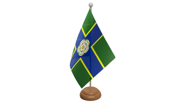 North Riding of Yorkshire Small Flag with Wooden Stand